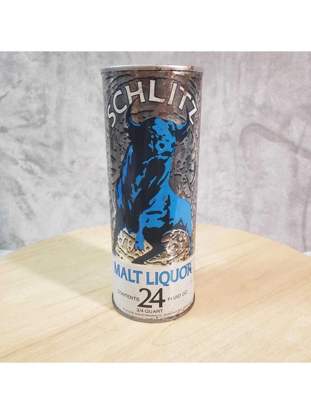 Schlitz Malt Liquor 24oz Pull Tab Beer Can Collectible Breweriana Empty